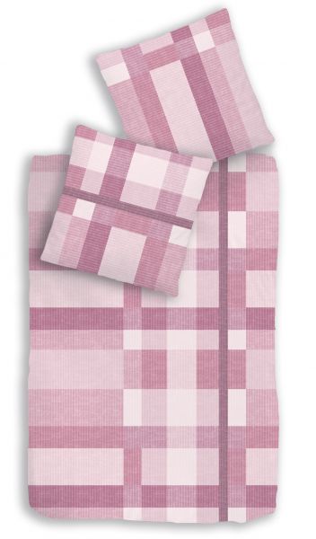 Träumschön Renforcé Bettwäsche 2tlg. 135/200 cm 47939-615 Vintage Karo rubin